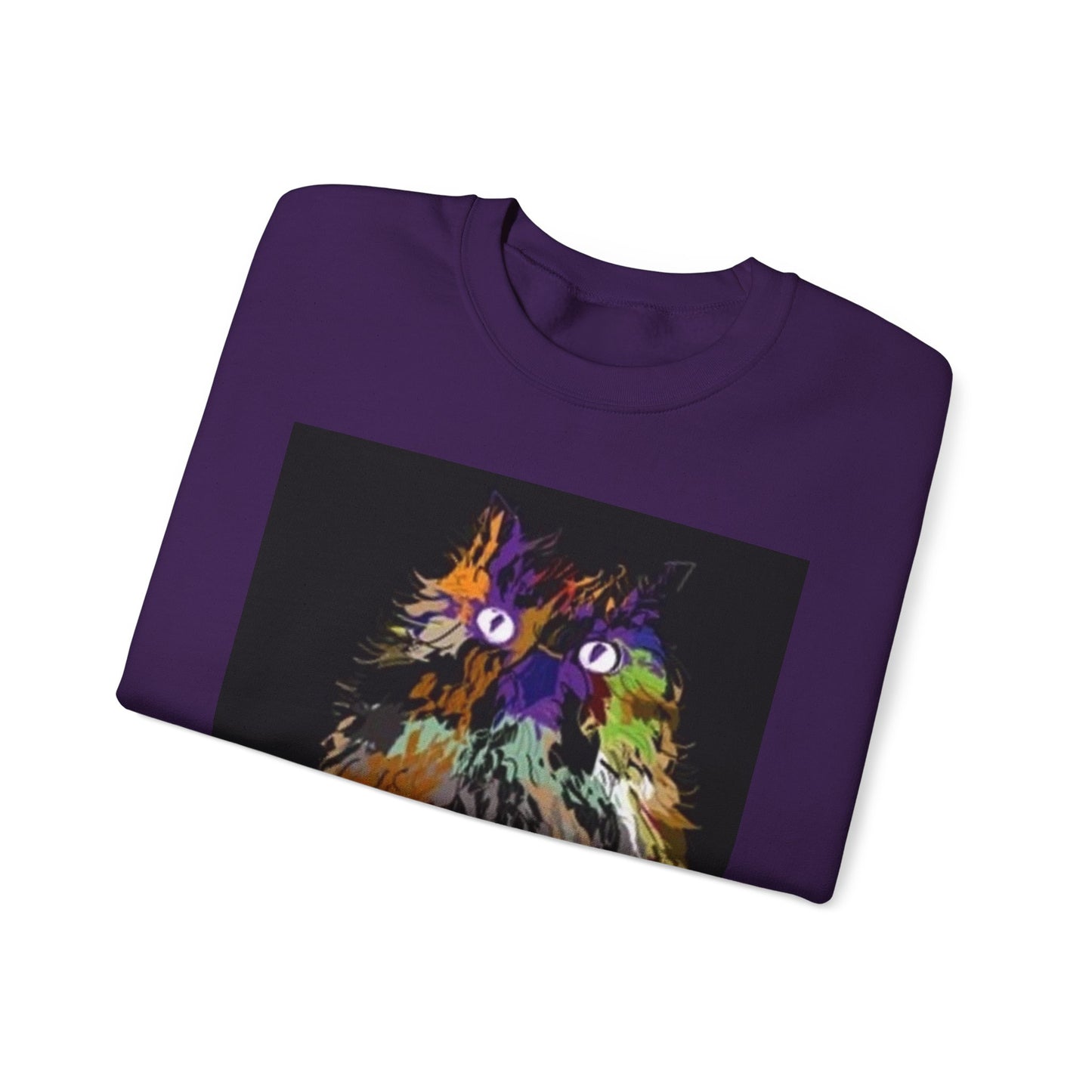 Colorful Owl Crewneck Sweatshirt - Unisex Heavy Blend™ - Cozy Art Wear for Animal Lovers