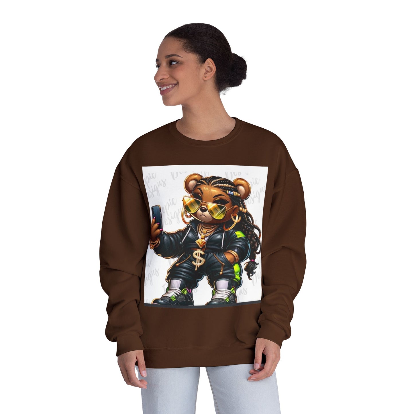 Street Style Bear Crewneck Sweatshirt - Unisex Urban Fashion