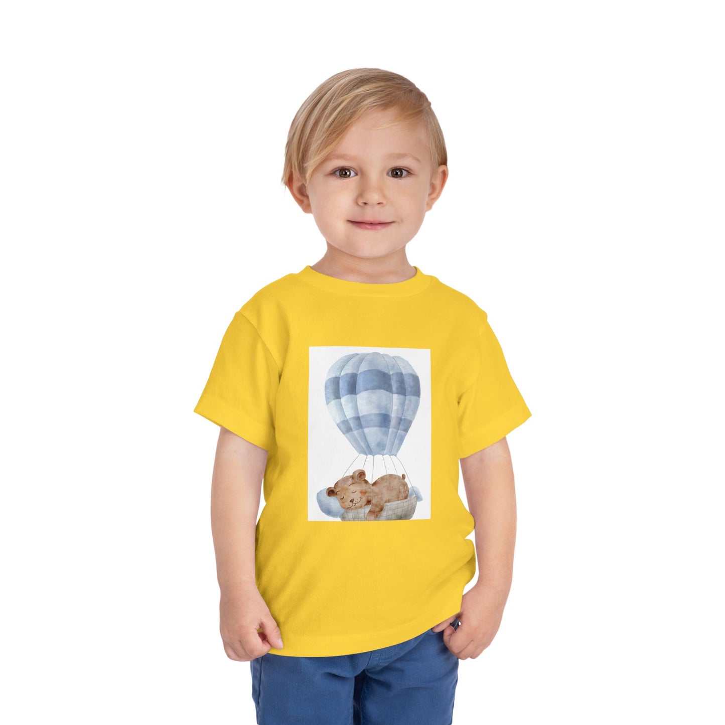 Cute Toddler Tee with Hot Air Balloon and Bear Design - Perfect for Playtime and Special Occasions