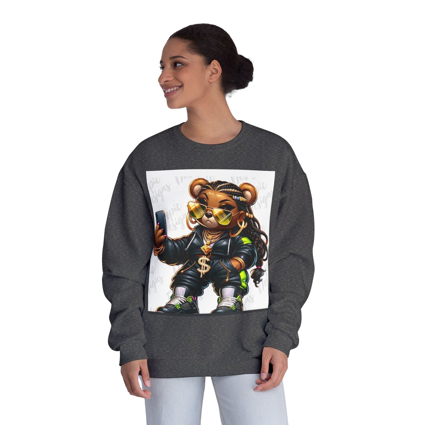 Street Style Bear Crewneck Sweatshirt - Unisex Urban Fashion