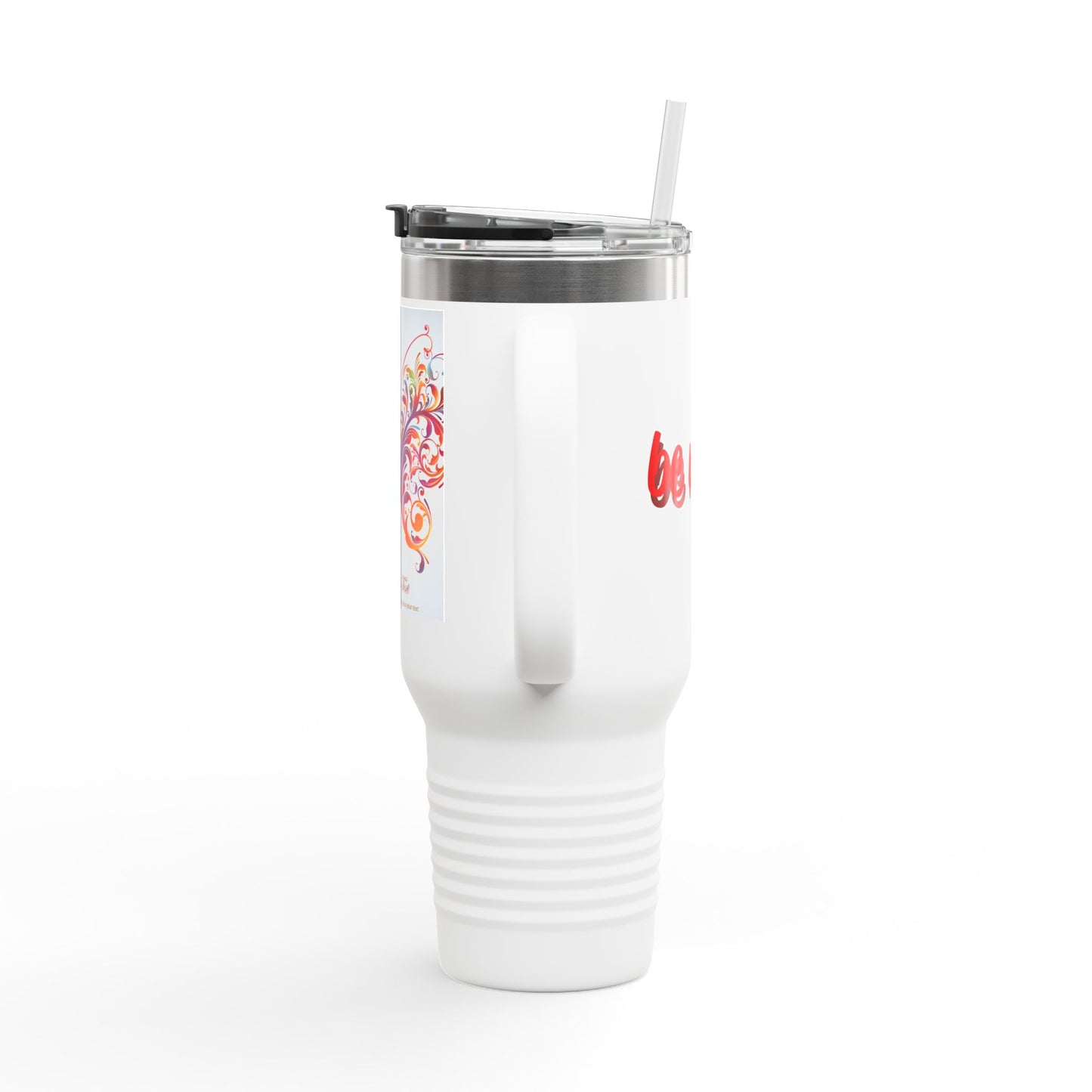 Elegant Insulated Travel Mug | 40oz with Nature-Inspired Design