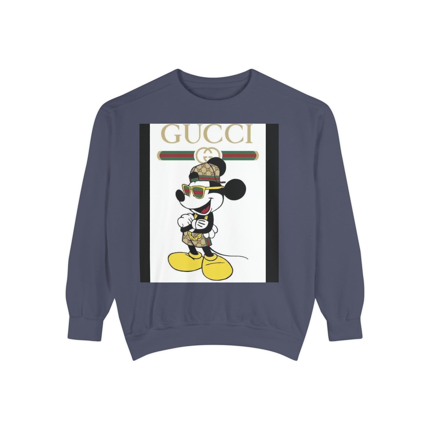 Mickey Mouse Gucci Streetwear Sweatshirt - Unisex Garment-Dyed