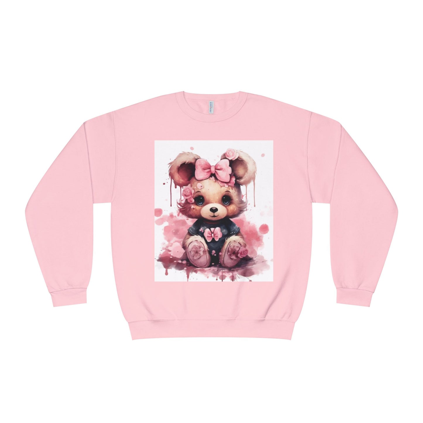 Cute Floral Bear Crewneck Sweatshirt - Cozy Unisex Apparel