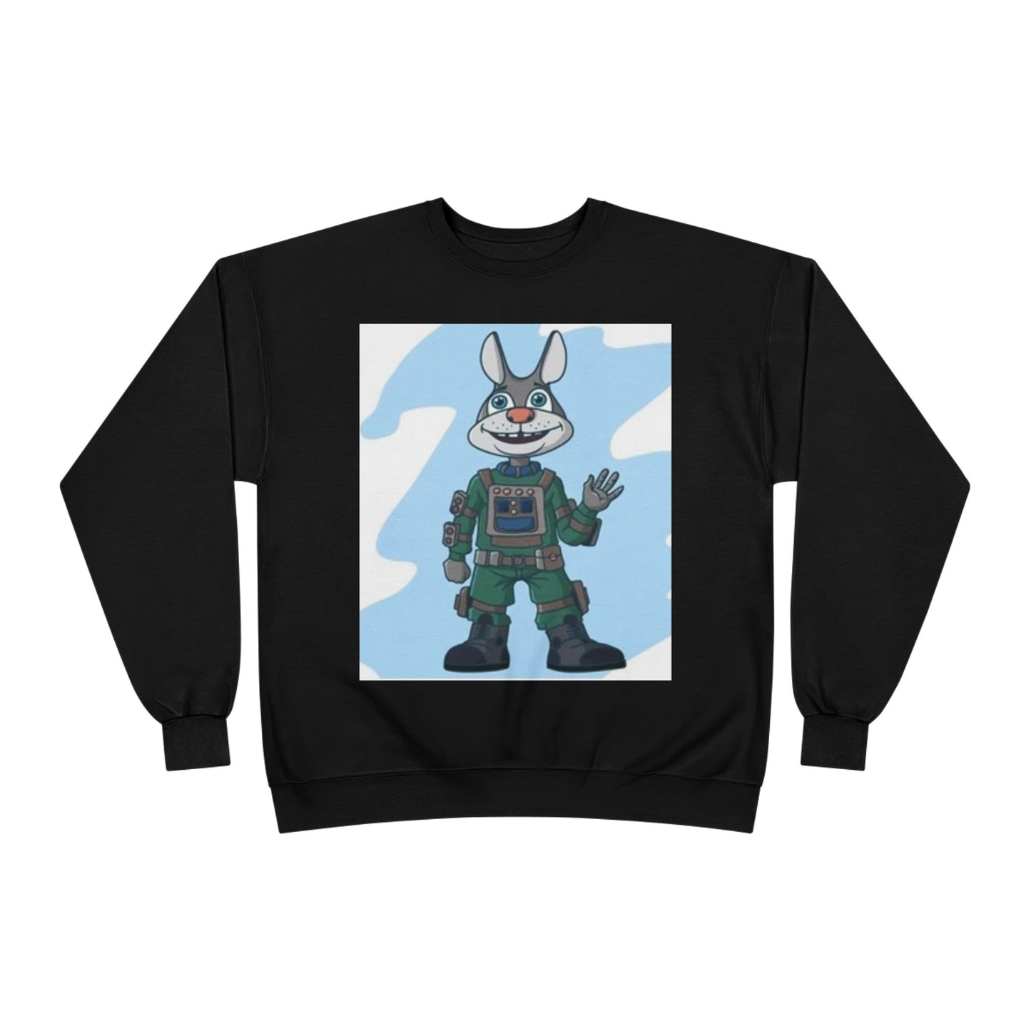 Unisex EcoSmart® Crewneck Sweatshirt - Playful Cartoon Character Design