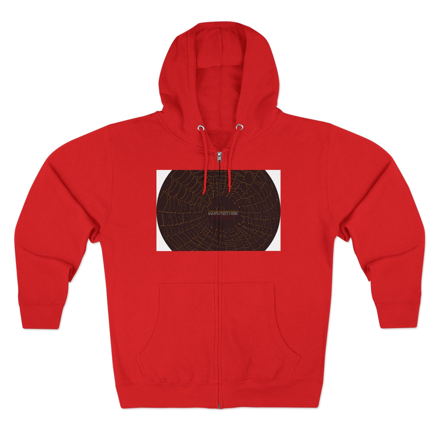 Unisex Zip Hoodie with Spider Web Design - Cozy Fashion for Halloween and Everyday Wear