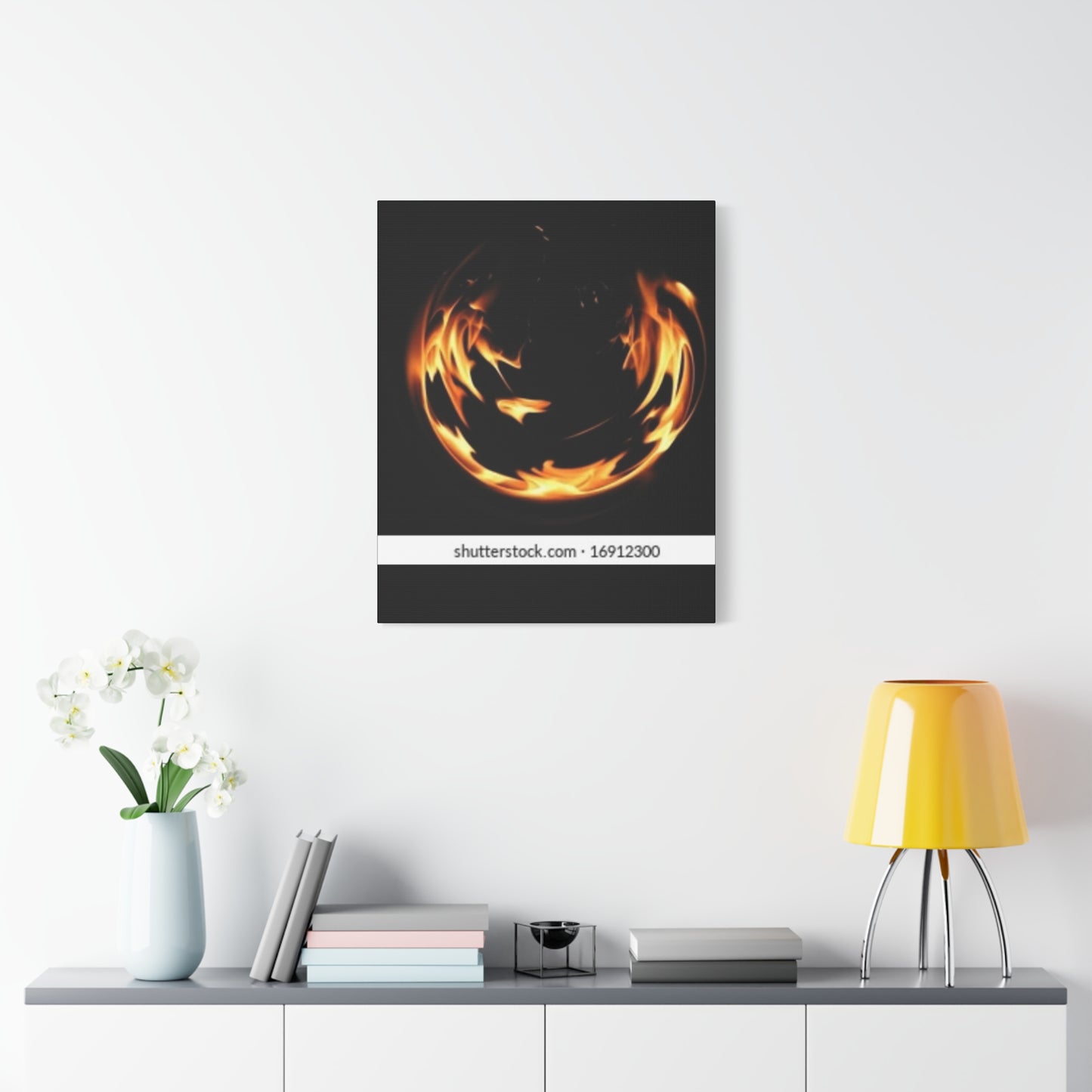 Fire Swirl Matte Canvas Art - Stretched 1.25" Gallery Wrap
