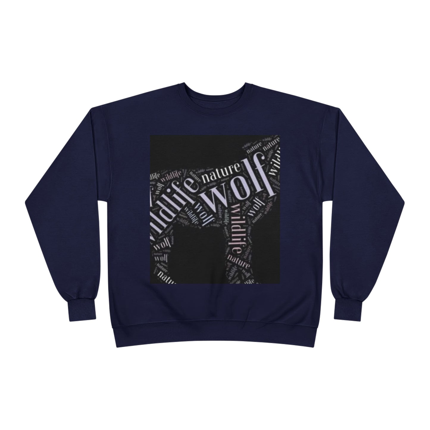 Unisex Eco-Friendly Wolf Graphic Crewneck Sweatshirt - Nature Lover Gift