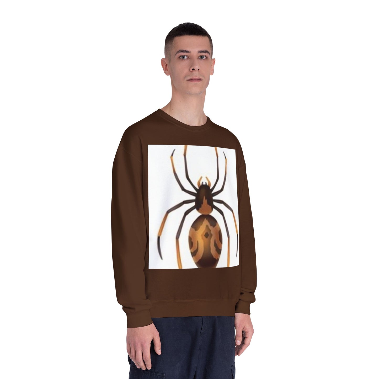 Unisex Spider Graphic Crewneck Sweatshirt - Cozy Fall Fashion