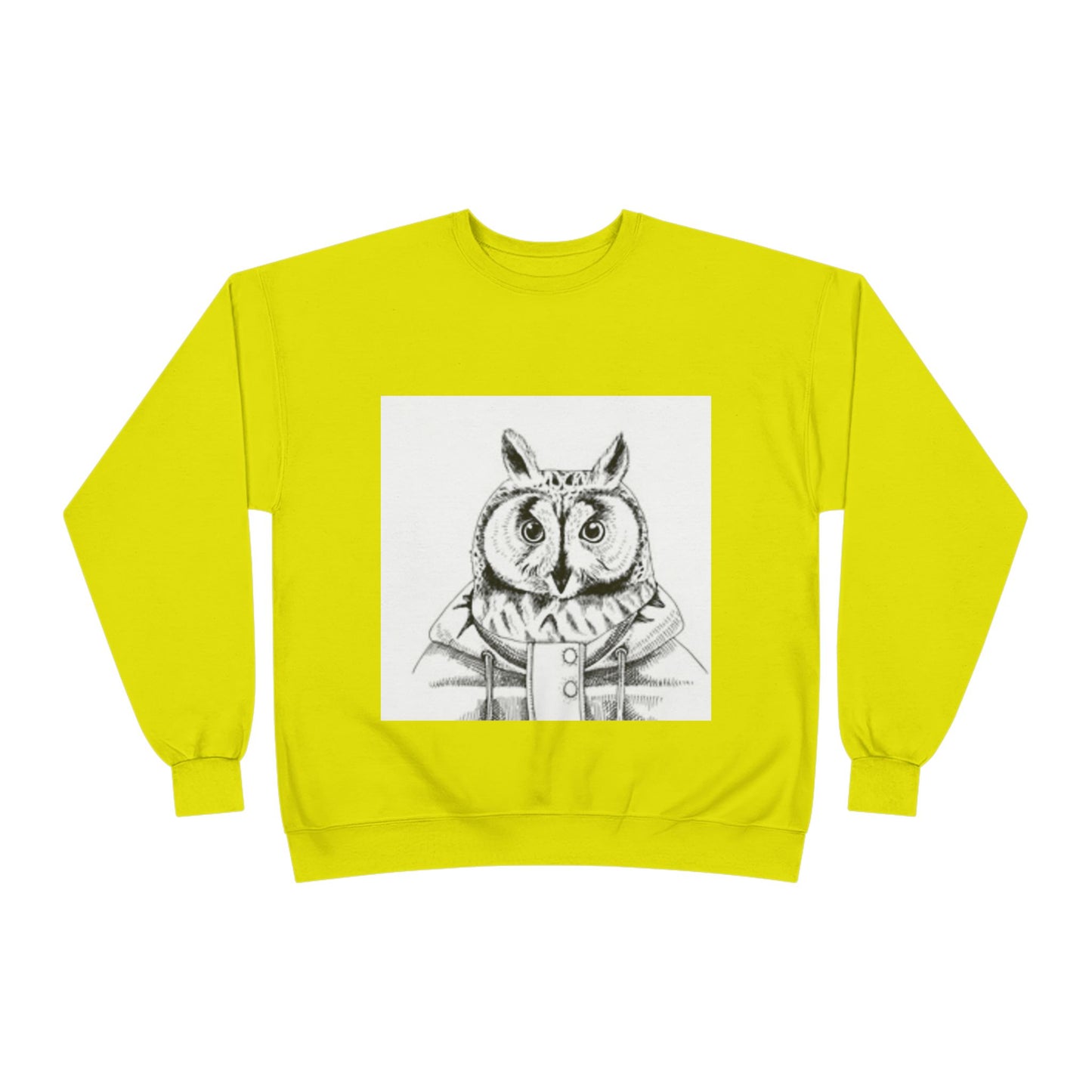 Whimsical Owl Eco-Friendly Crewneck Sweatshirt - Unisex