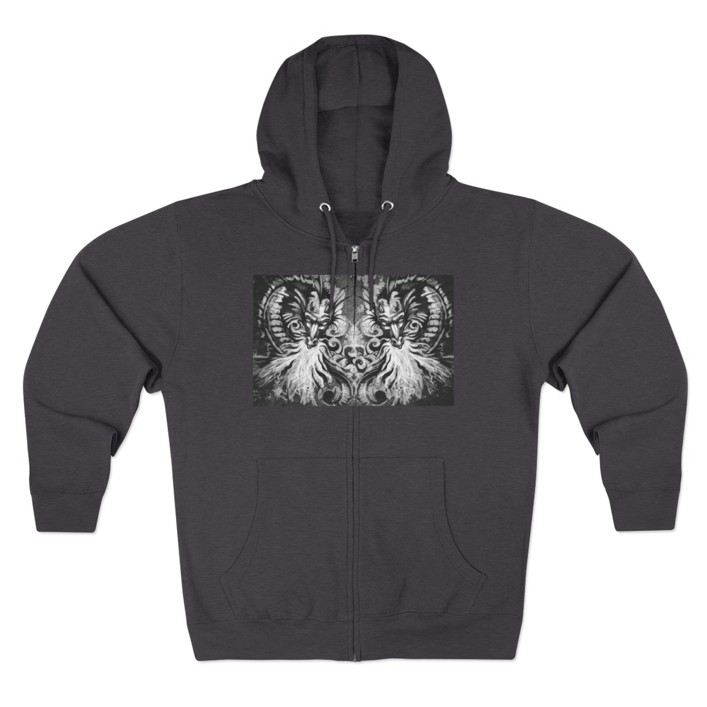 Colorful Artistic Unisex Zip Hoodie - Vibrant Design for Creative Souls