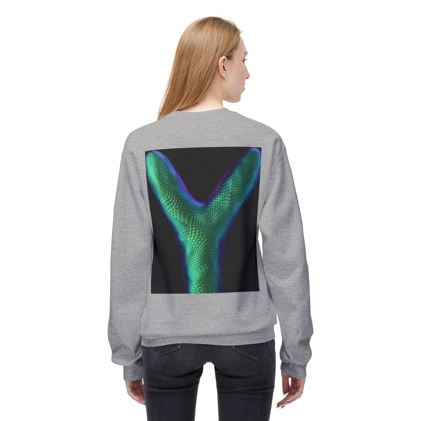 Unisex Y Graphic Fleece Crewneck Sweatshirt - Cozy Modern Style
