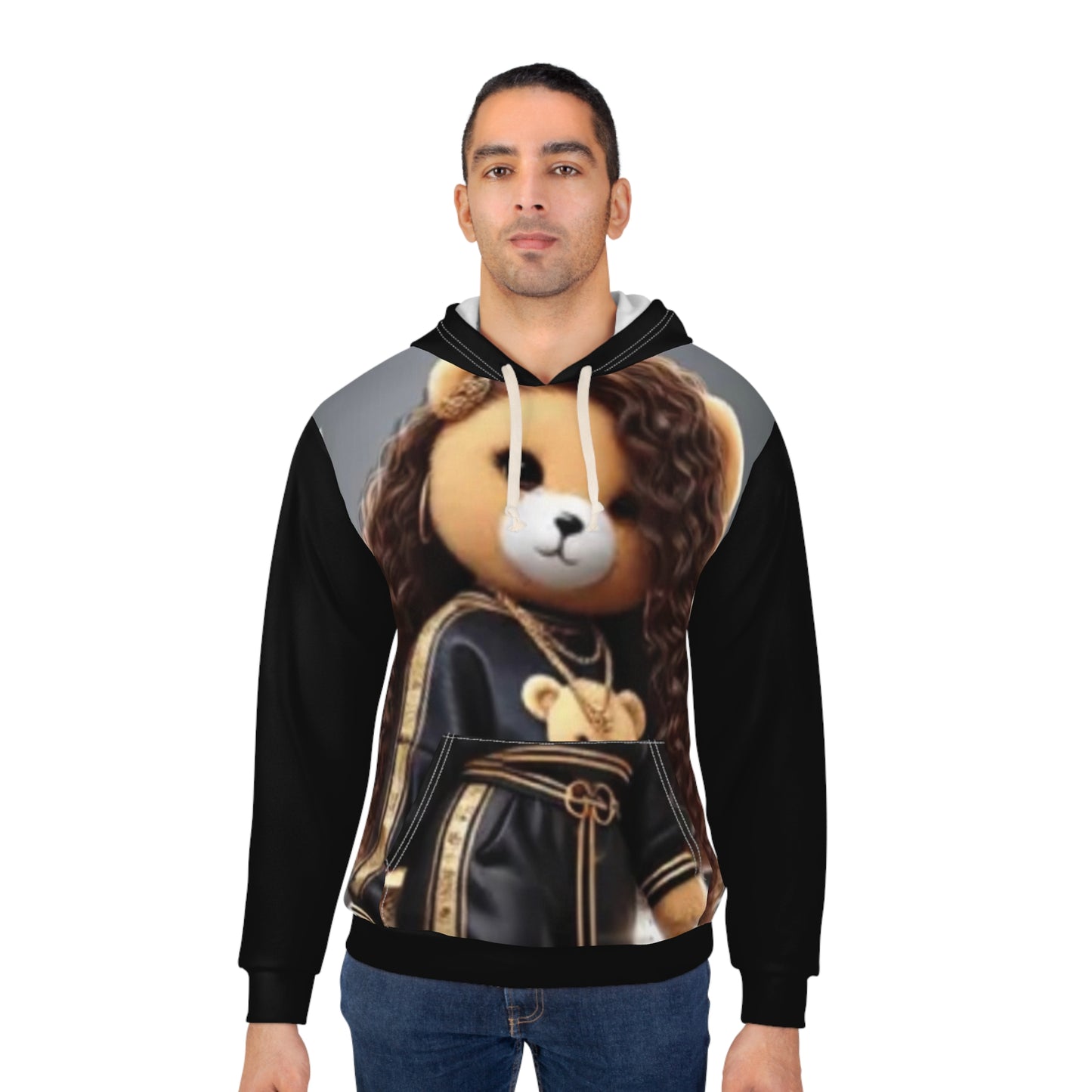 Trendy Bear Graphic Unisex Pullover Hoodie - Cozy Fashion for Trendsetters