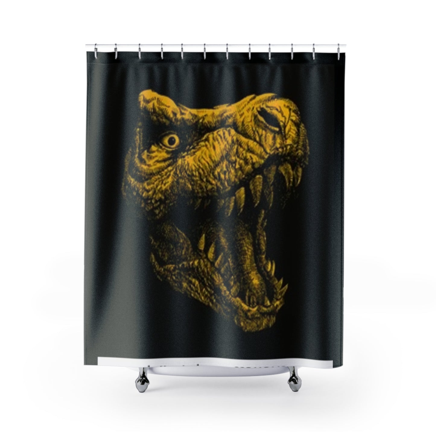 Dinosaur Shower Curtain - Bold T-Rex Design for a Unique Bathroom Decor