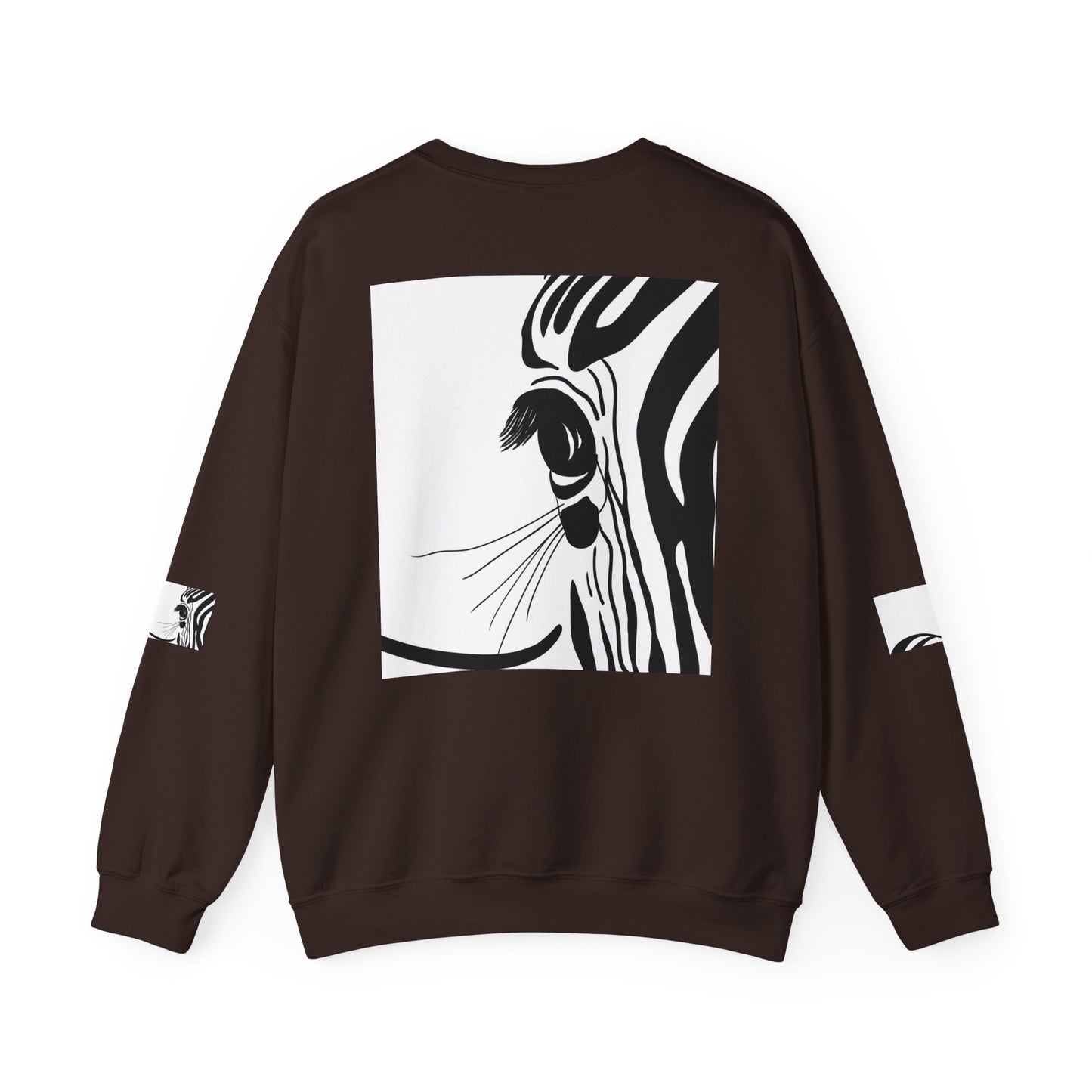 Artistically Designed Zebra Crewneck Sweatshirt - Perfect for Nature Lovers