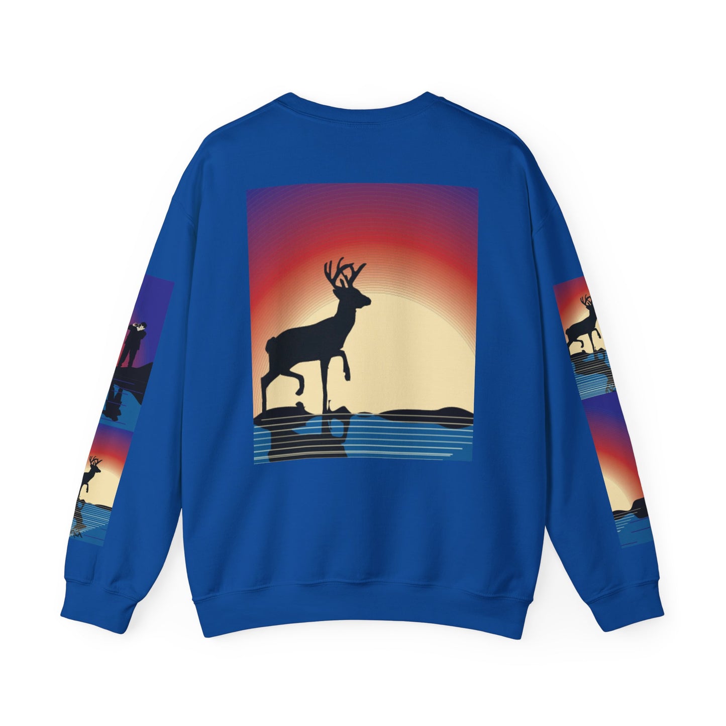 Vibrant Deer Sunset Unisex Crewneck Sweatshirt
