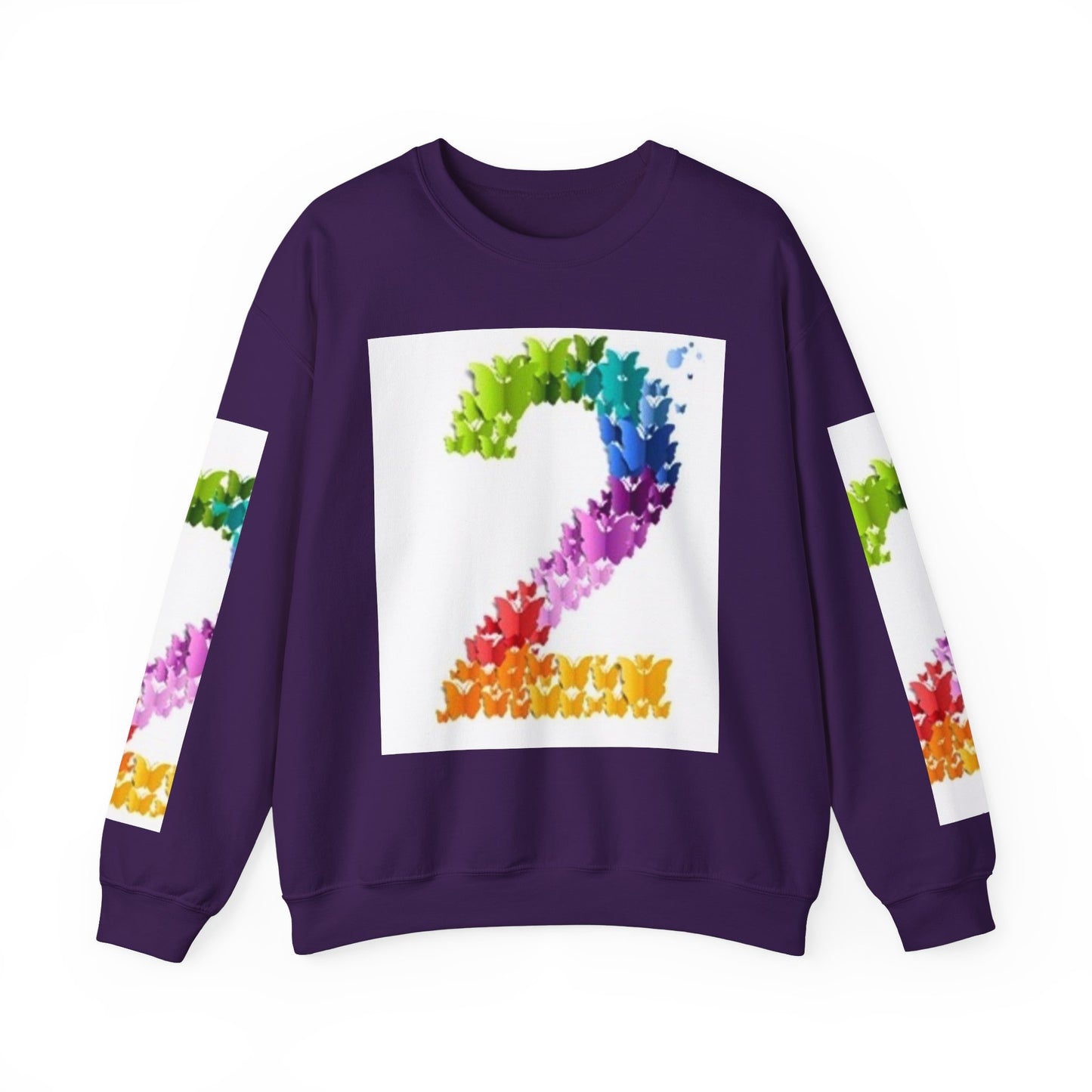 Colorful Floral Number 2 Sweatshirt for Celebrations