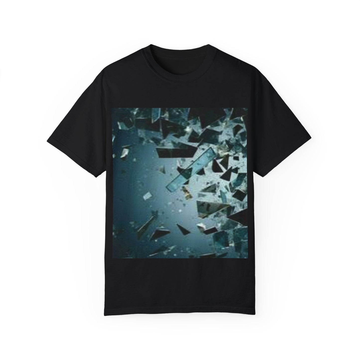 Unisex Garment-Dyed T-Shirt - Stylish Abstract Mirror Shard Design