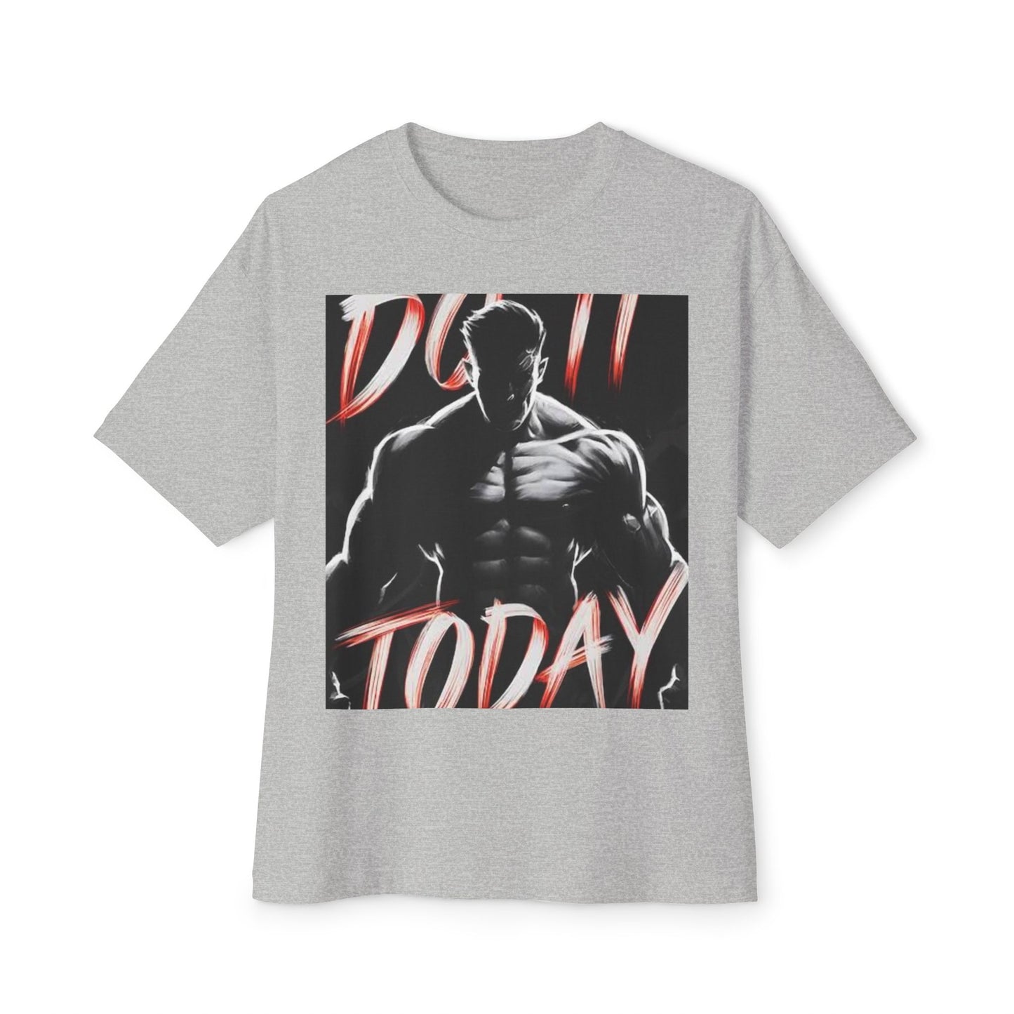Motivational Oversized Boxy Tee - 'Do It Today' Graphic Tee for Fitness Enthusiasts