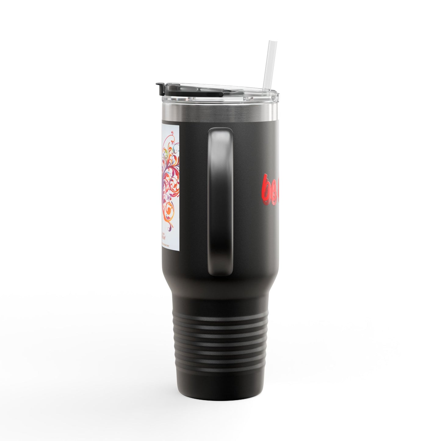 Elegant Insulated Travel Mug | 40oz with Nature-Inspired Design