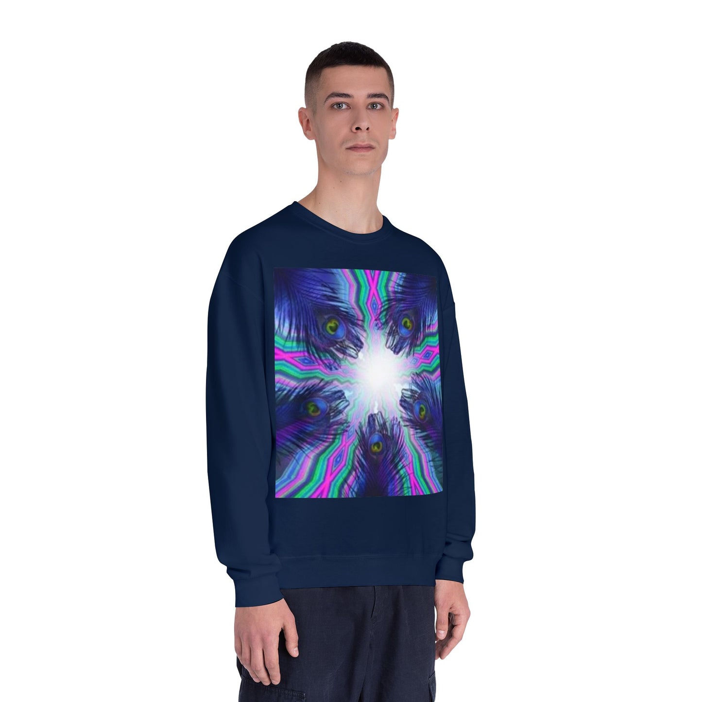 Psychedelic Art Crewneck Sweatshirt - Unisex Vibrant Graphic Sweatshirt