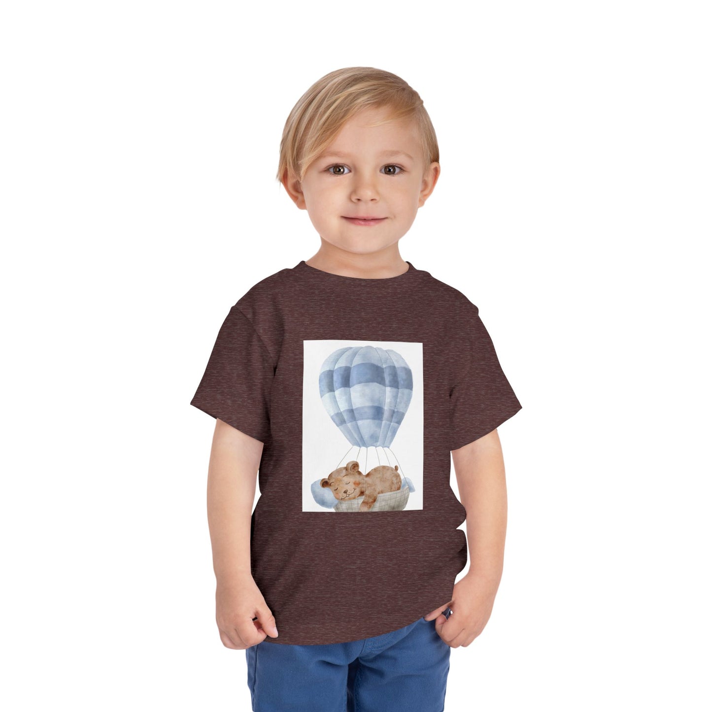 Cute Toddler Tee with Hot Air Balloon and Bear Design - Perfect for Playtime and Special Occasions