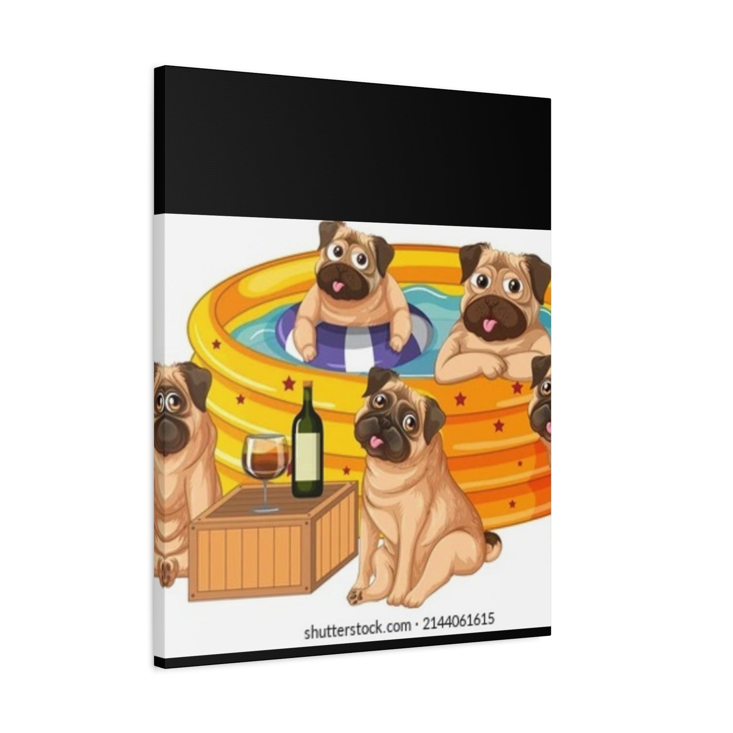 Pug Pool Party Canvas Art - Fun Pet Decor