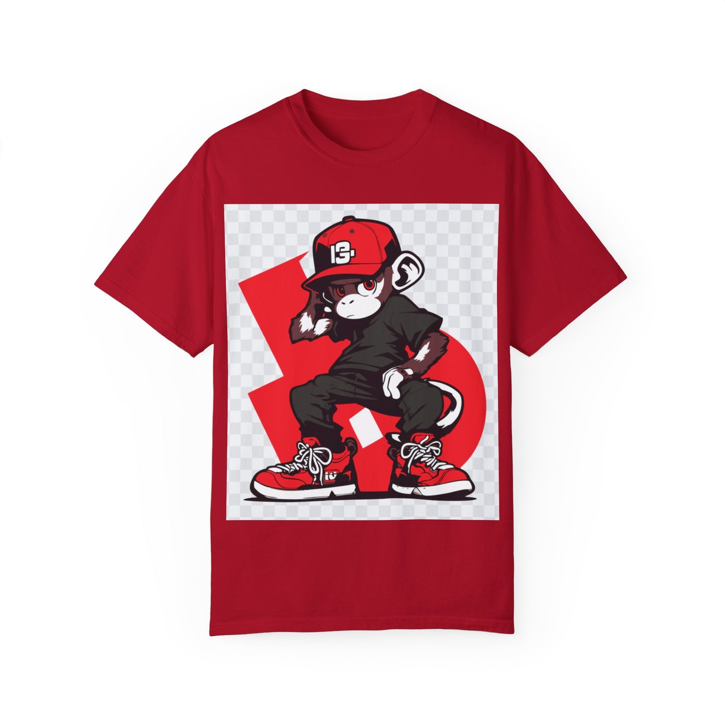 Cool Graffiti Monkey Unisex Garment-Dyed T-Shirt