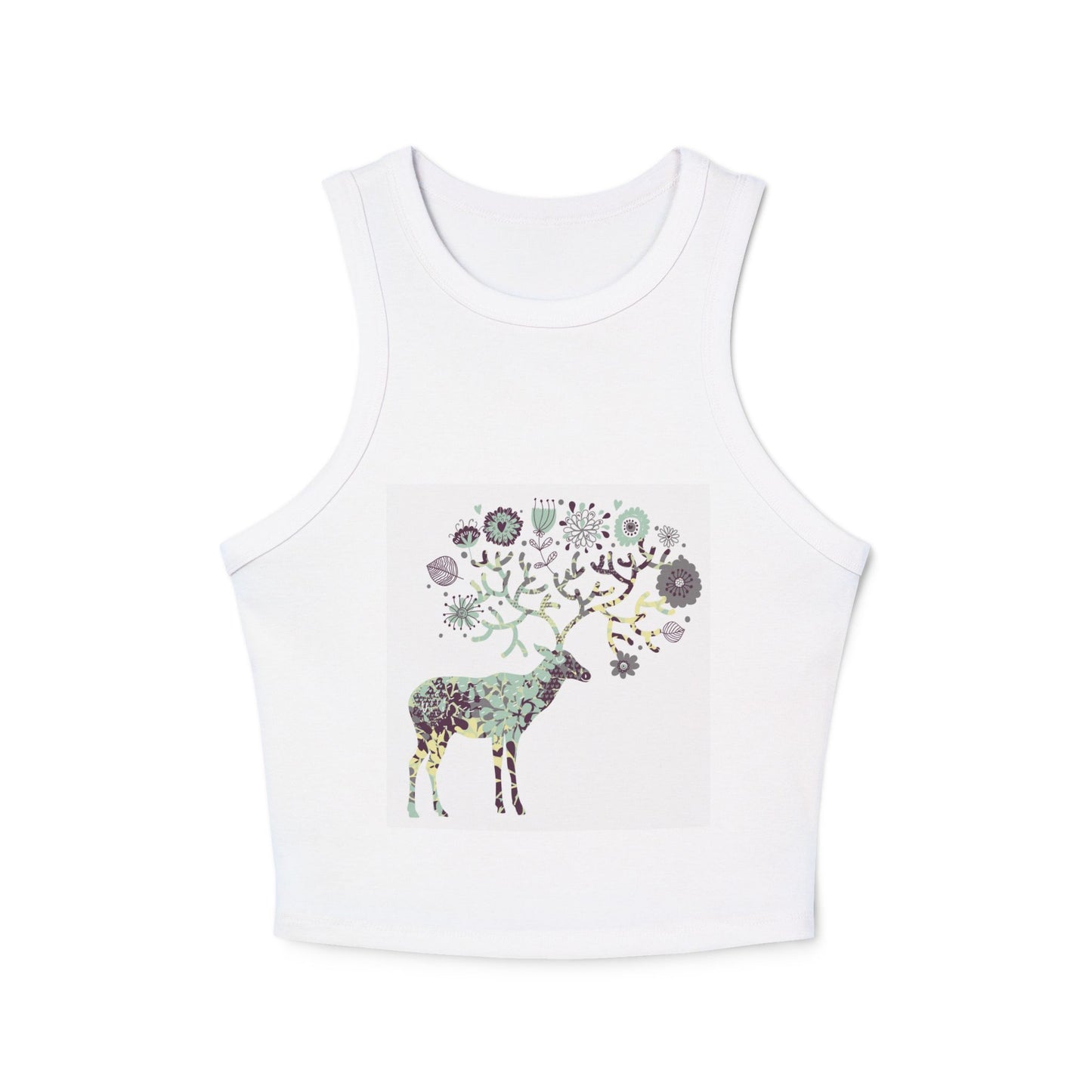 Eco-Friendly Women's Micro Rib Racer Tank Top - Nature-Inspired Design