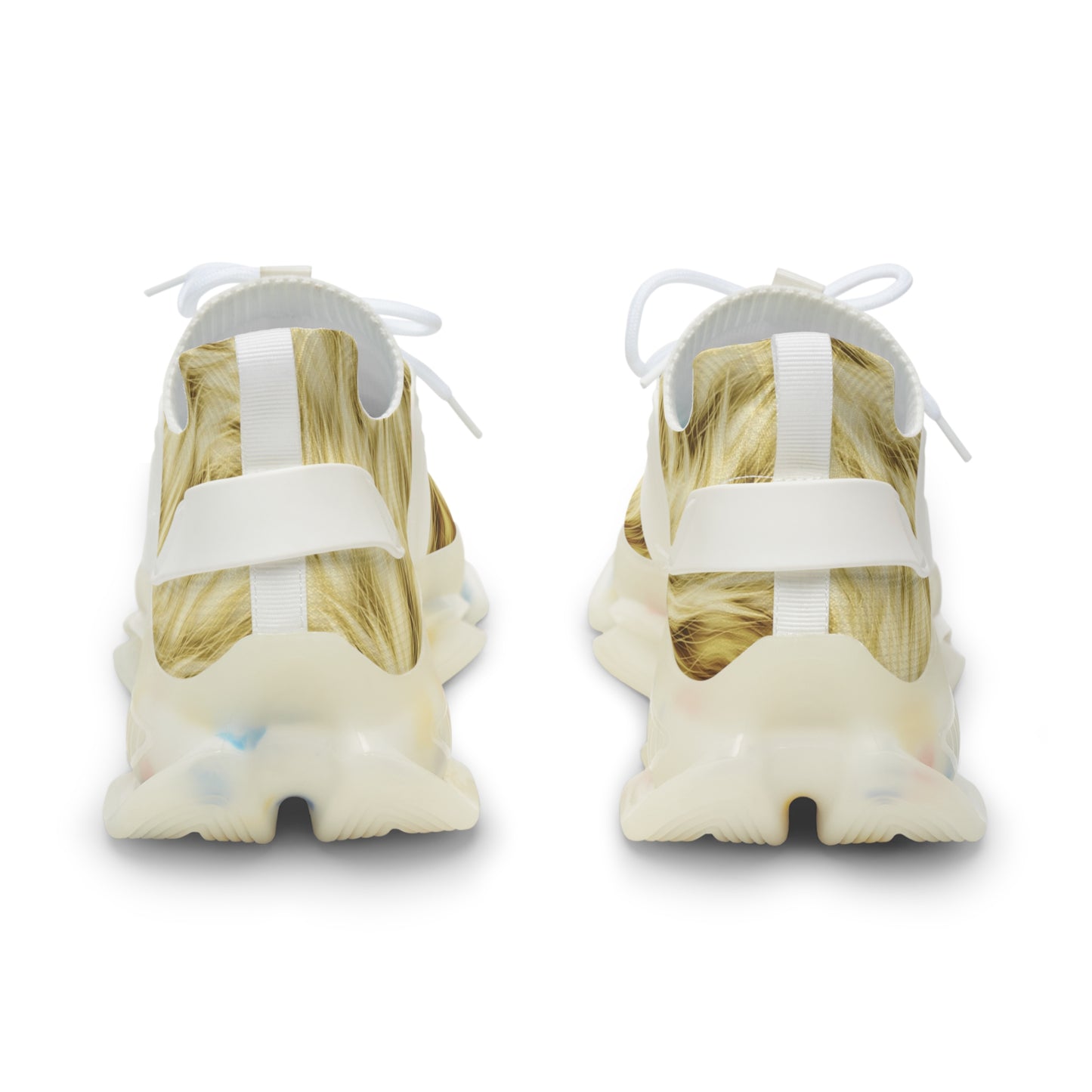 Fuzzy Fur Pattern Men's Mesh Sneakers - Stylish & Comfortable Athletic Footwear