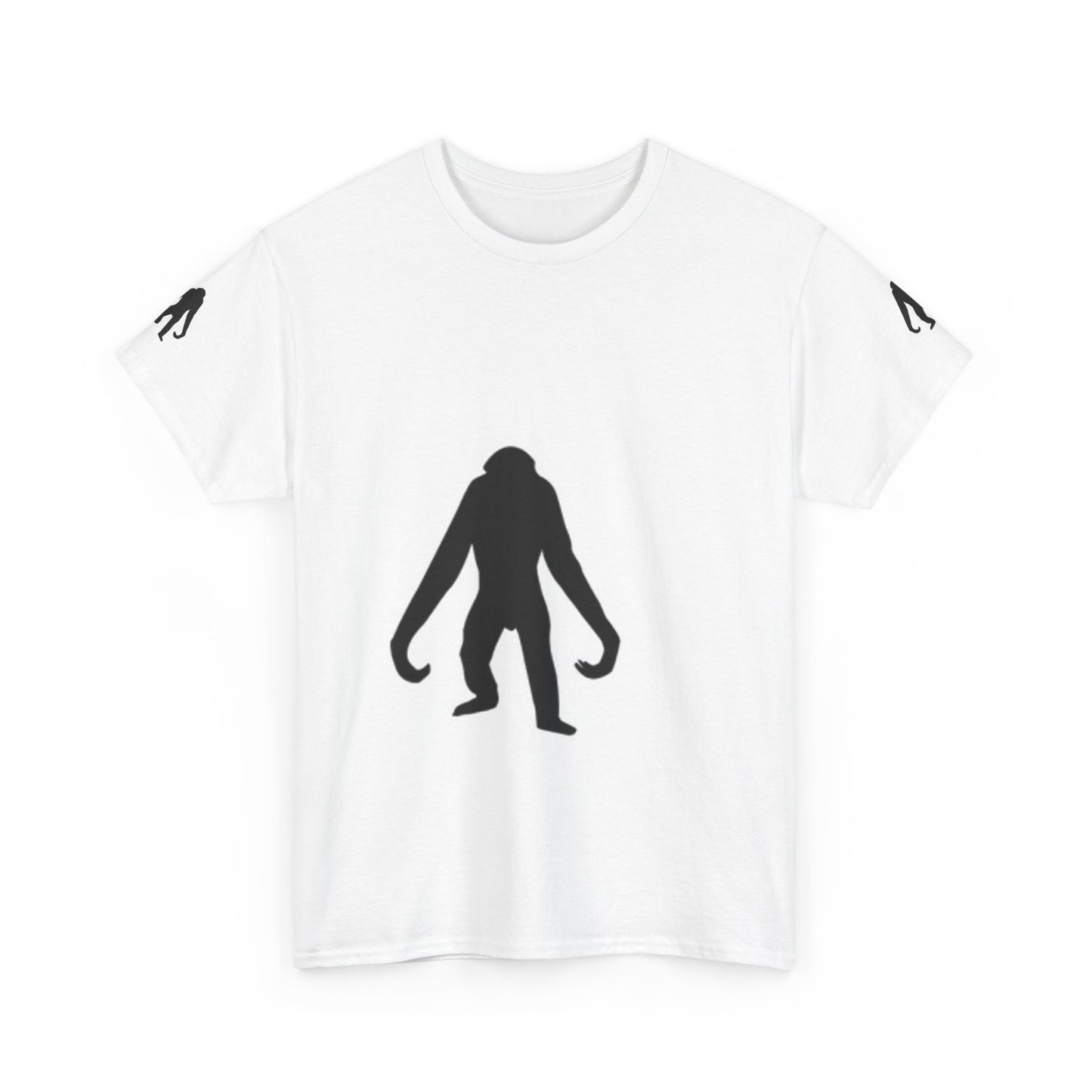 Unisex Heavy Cotton Tee - Bold Monkey Silhouette Tee for Animal Lovers