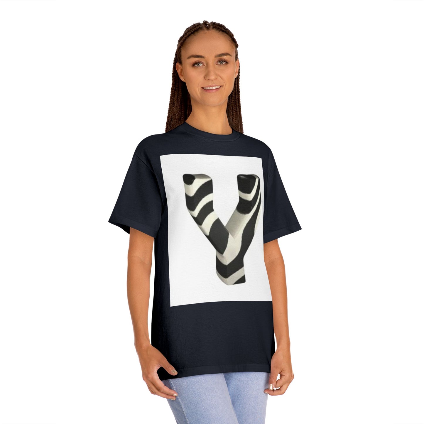 Zebra Print 'Y' Unisex Classic Tee - Casual Fashion Top