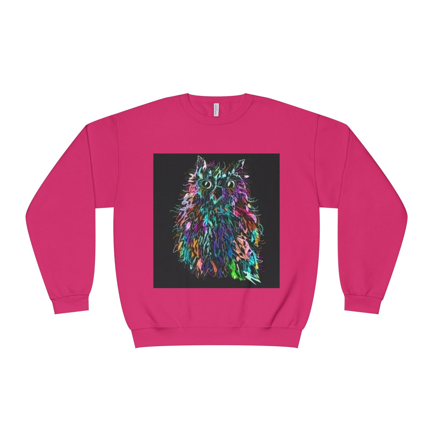 Colorful Cat Graphic Unisex Crewneck Sweatshirt