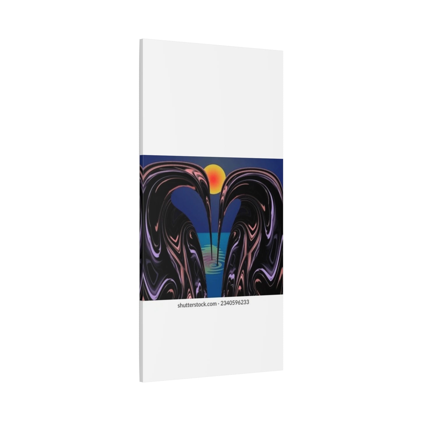 Romantic Abstract Canvas Art - Heart-Shaped Design for Home Decor