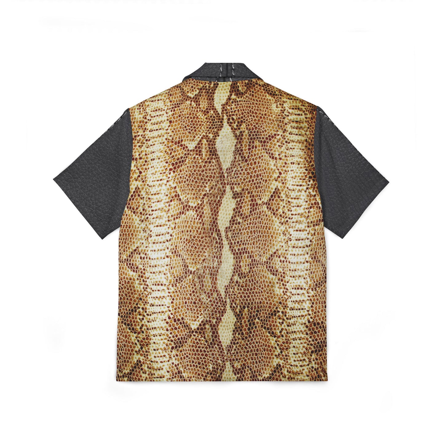 Men's Hawaiian Camp Shirt - Stylish Snake Skin Print for Summer Adventures
