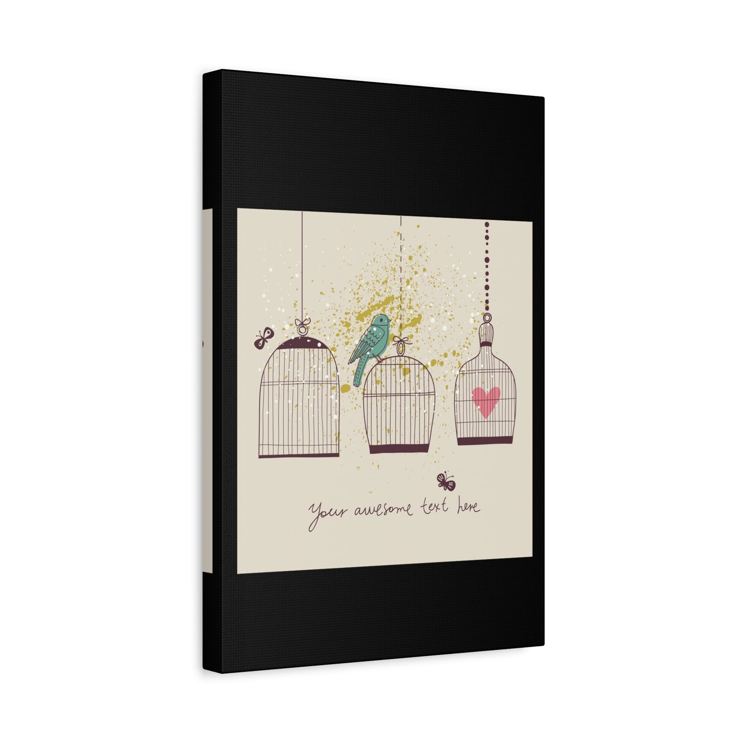 Whimsical Birdcage Canvas Wall Art - Personalized Home Decor
