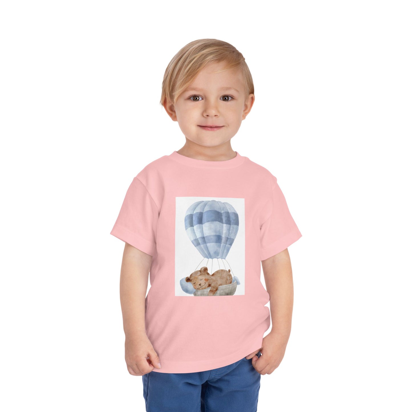 Cute Toddler Tee with Hot Air Balloon and Bear Design - Perfect for Playtime and Special Occasions
