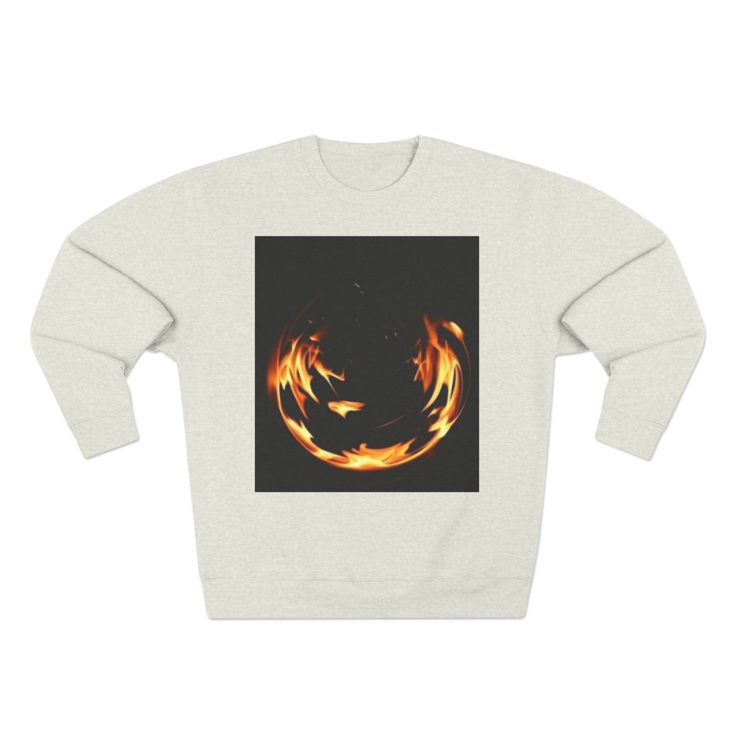 Unisex Crewneck Sweatshirt - Fire Vibes Graphic Sweatshirt for Cozy Nights