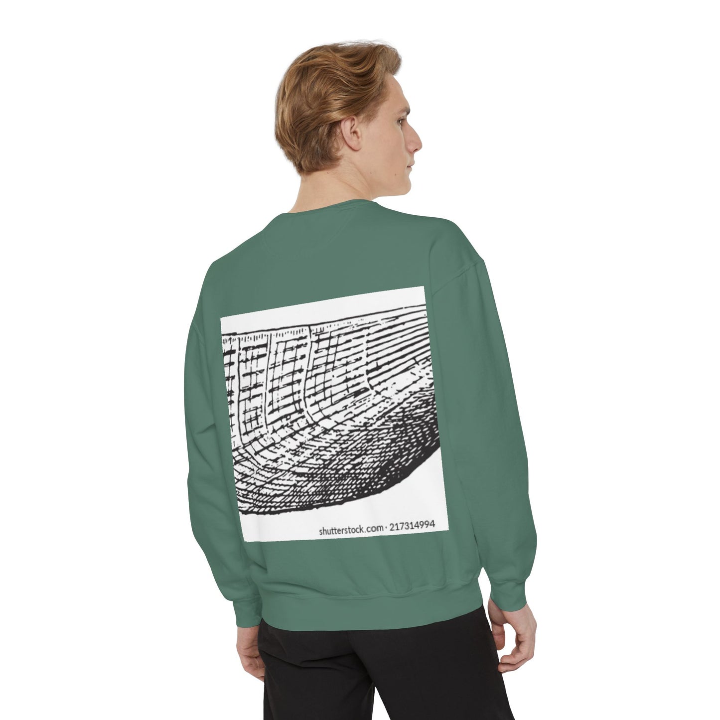 Graphic Unisex Garment-Dyed Sweatshirt | Nautical Design for Ocean Lovers