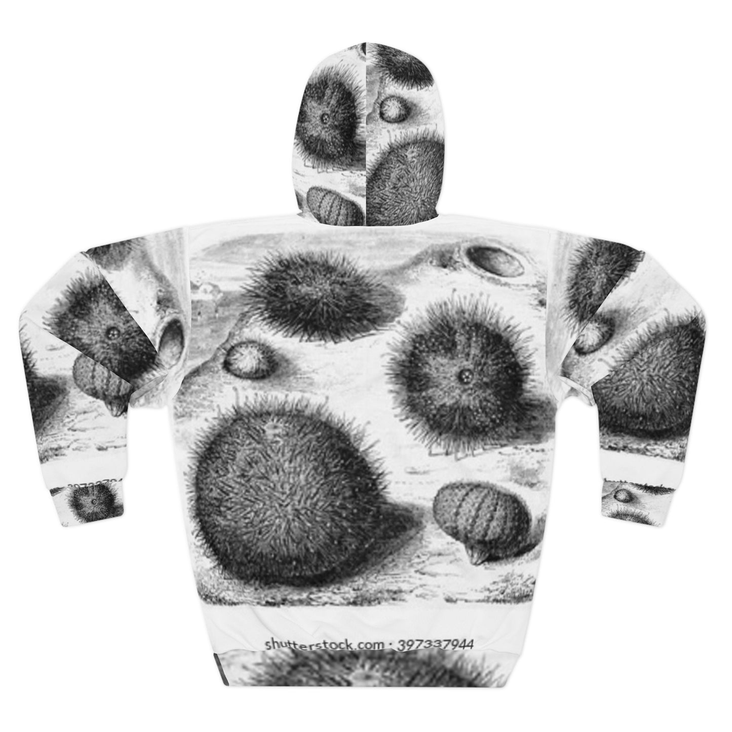 Artistic Unisex Pullover Hoodie - Abstract Microscopic Design