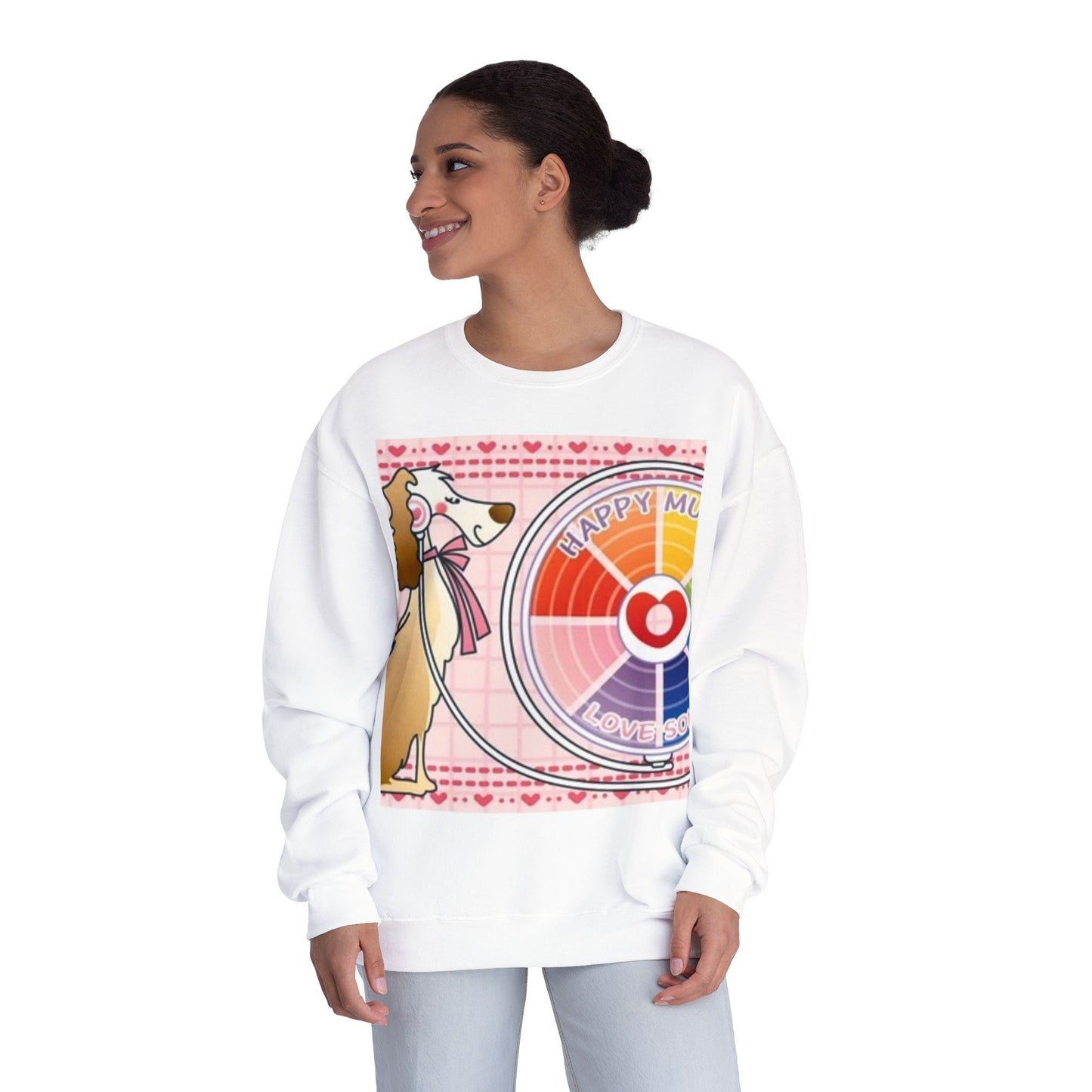 Happy Mood Love Sound Unisex Crewneck Sweatshirt