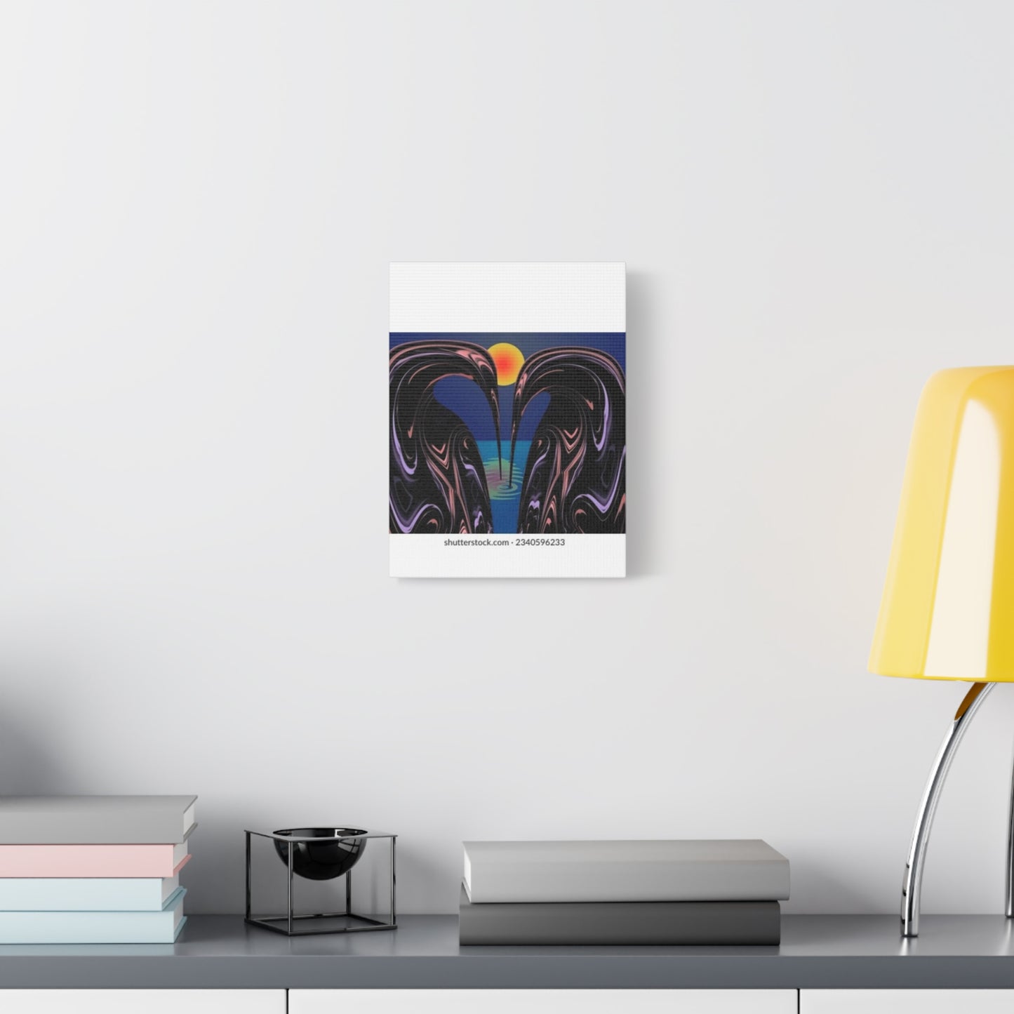 Romantic Abstract Canvas Art - Heart-Shaped Design for Home Decor