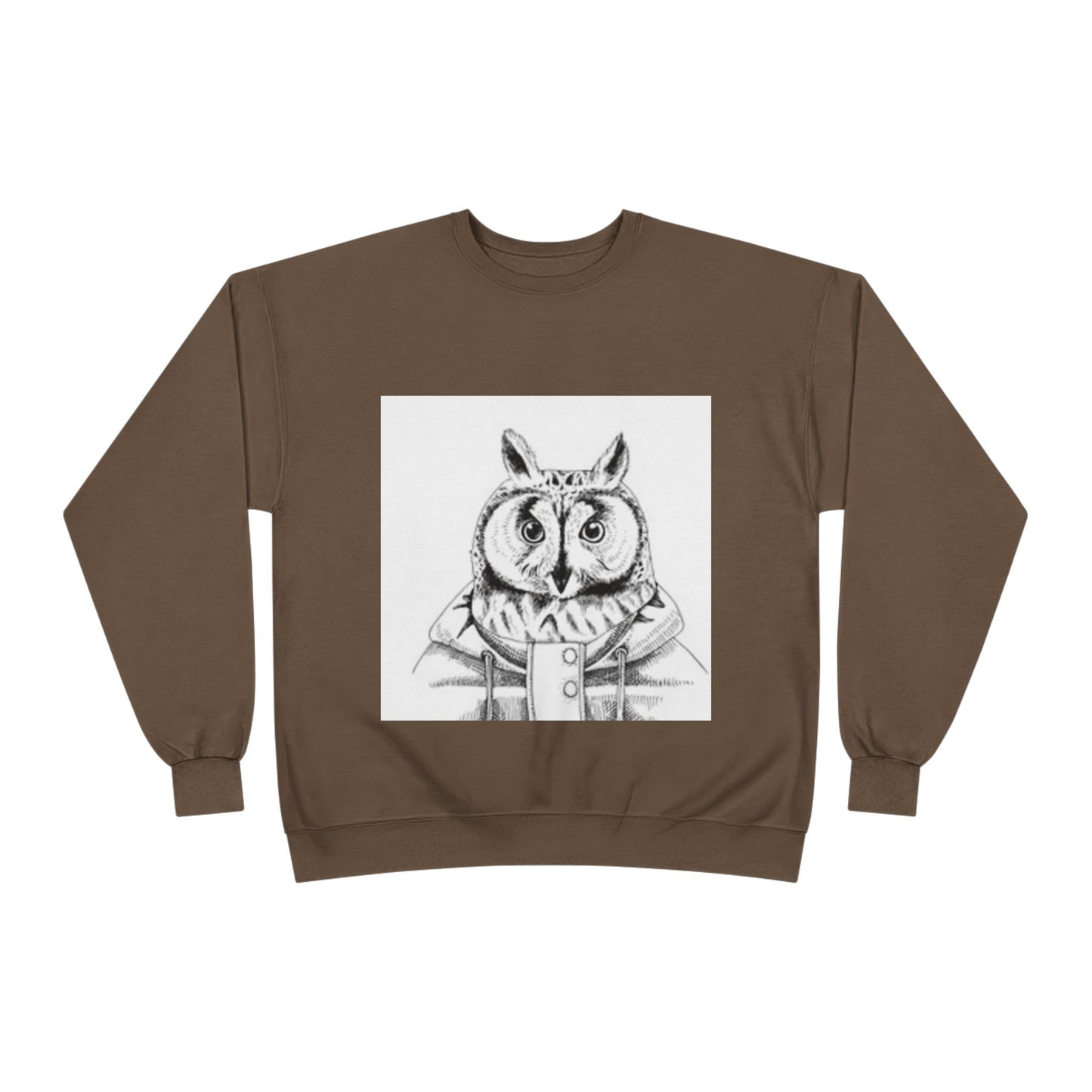 Whimsical Owl Eco-Friendly Crewneck Sweatshirt - Unisex