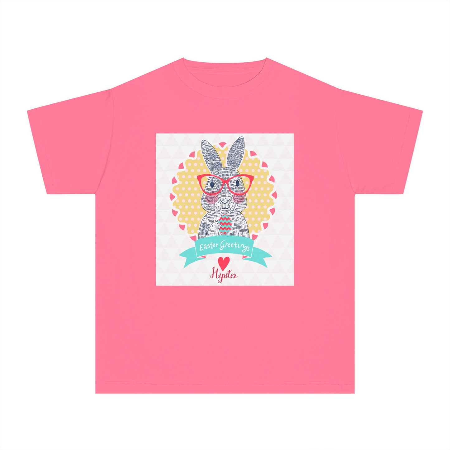 Youth Easter Bunny Tee - 'Easter Greetings' Design