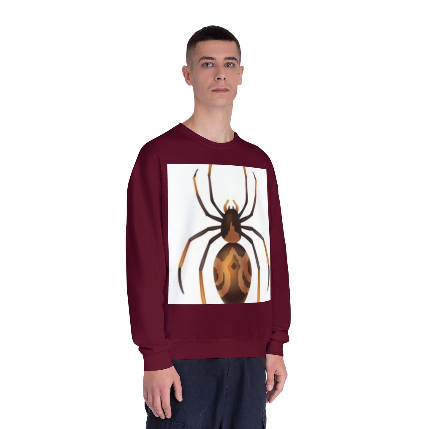 Unisex Spider Graphic Crewneck Sweatshirt - Cozy Fall Fashion