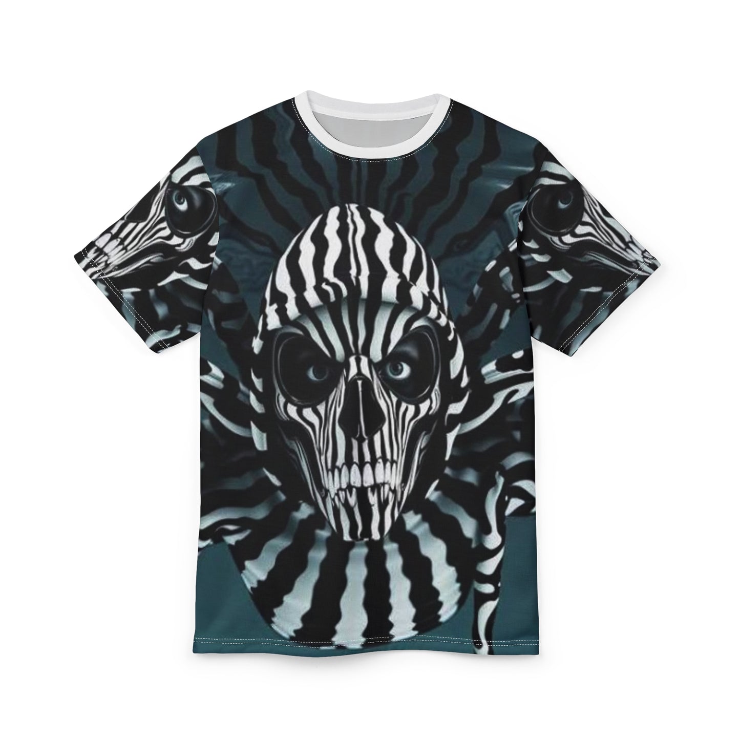 Gothic Skull Print Unisex Tee - Edgy Fashion Statement for Halloween and Everyday Wear