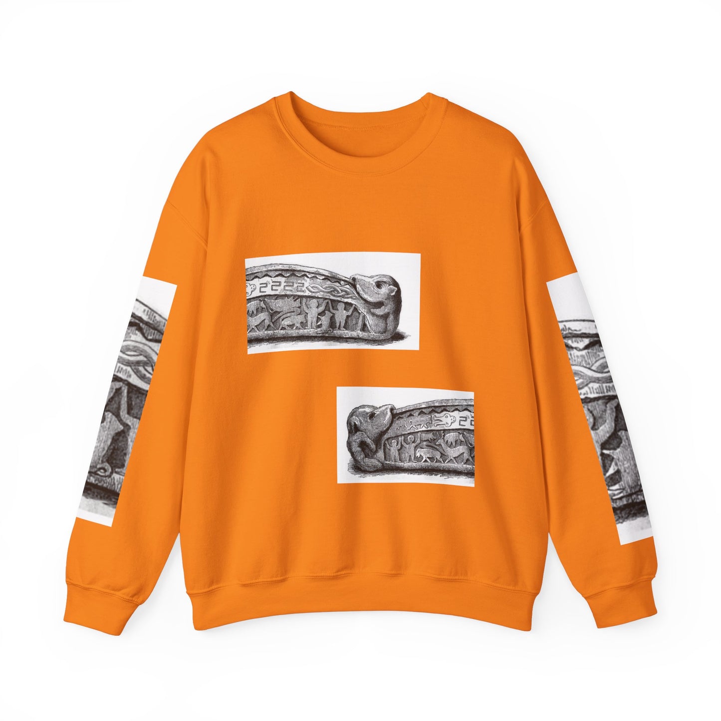 Artistic Unisex Heavy Blend™ Crewneck Sweatshirt - Vintage-Inspired Graphic Design