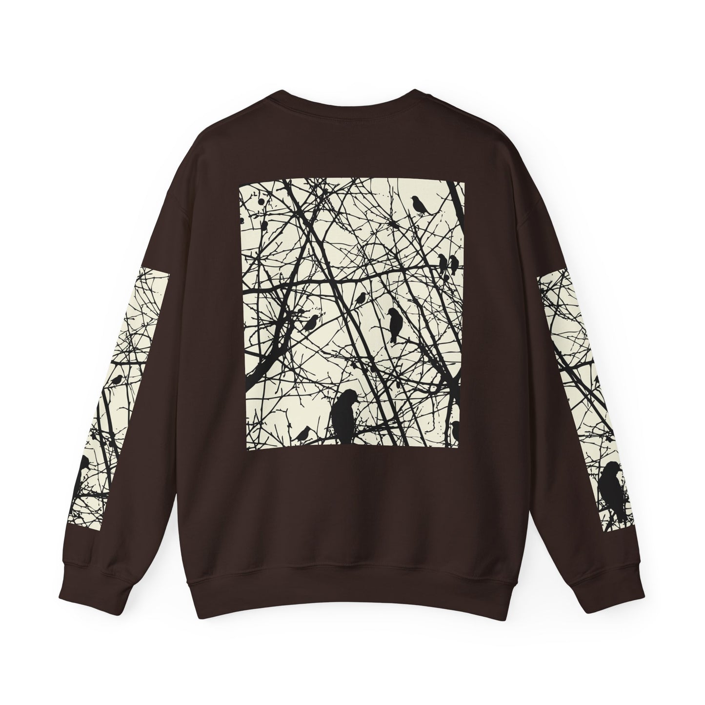 Nature-Inspired Unisex Crewneck Sweatshirt with Bird Print