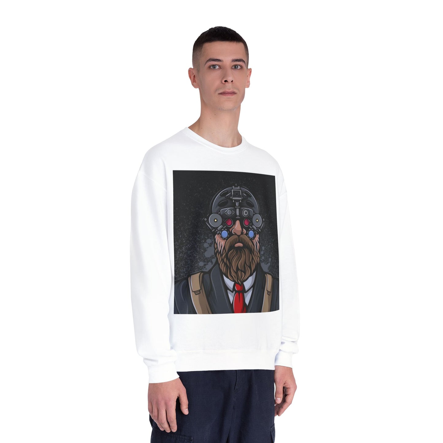 Bearded Warrior Crewneck Sweatshirt - Unisex Graphic Sweatshirt