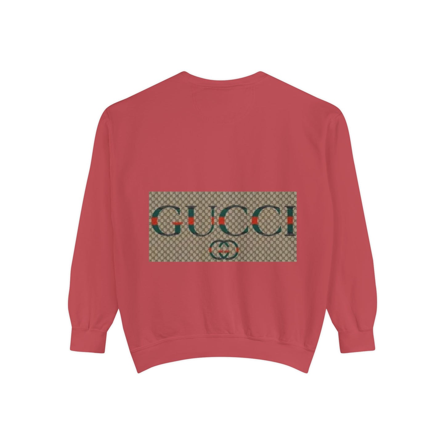 Fashionable Unisex Garment-Dyed Sweatshirt with GUCCI Design