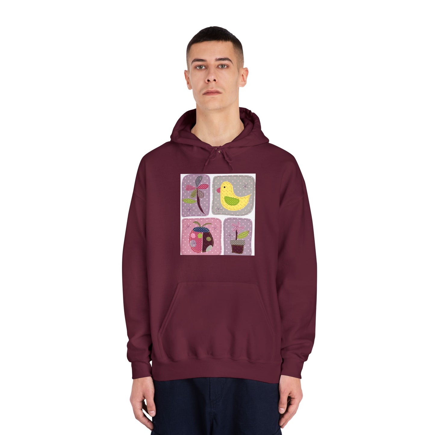 Cozy Unisex Hooded Sweatshirt with Floral Design - Perfect for Spring Celebrations
